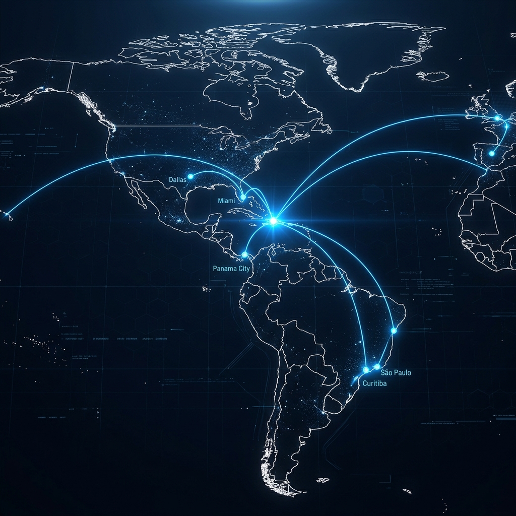 Nebula Caribbean Network Backbone Map